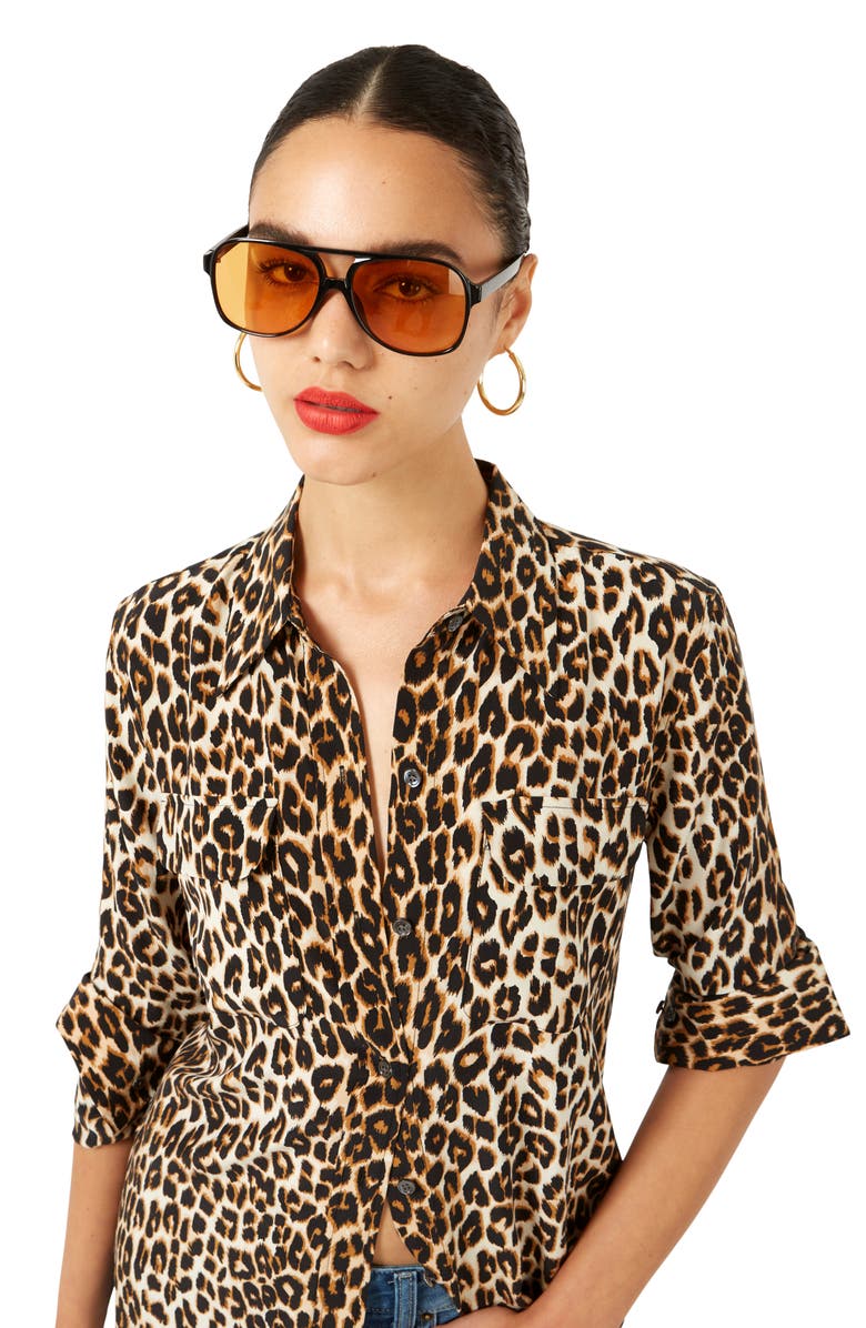 Equipment 'Slim Signature' Silk Shirt, Alternate, color, Natural