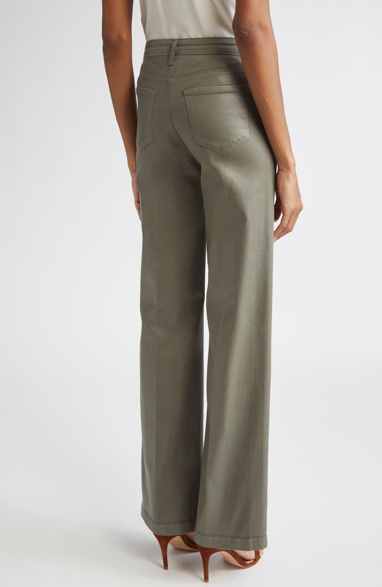 L'AGENCE Scottie High Waist Coated Wide Leg Jeans, Alternate, color,