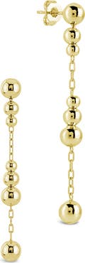 Sterling Forever Heather Bubble Station Link Drop Earrings