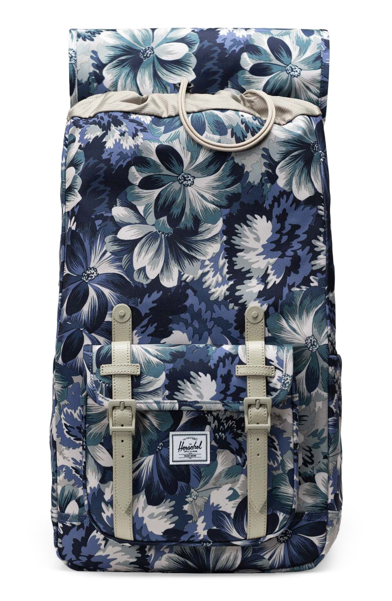 Herschel Supply Co. Little America Backpack, Alternate, color, Floral Tapestry