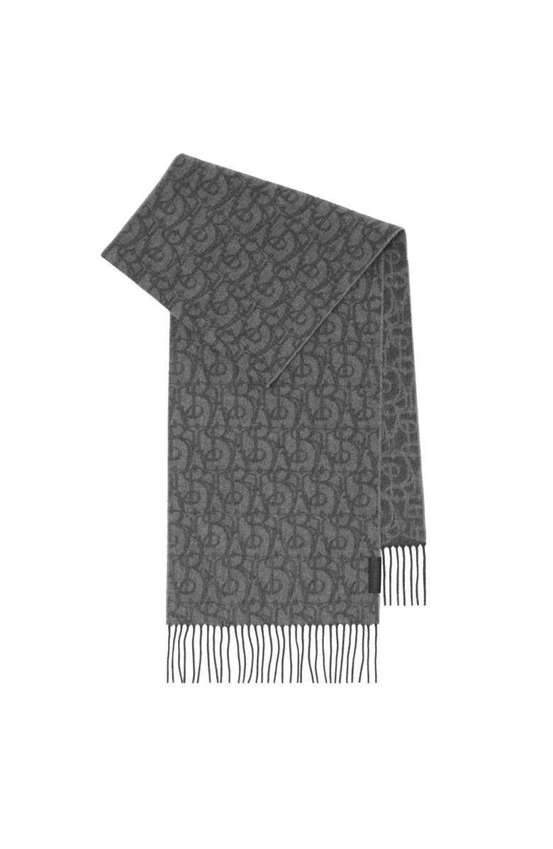 Burberry B Charm Cashmere Scarf, Main, color, Iron Grey