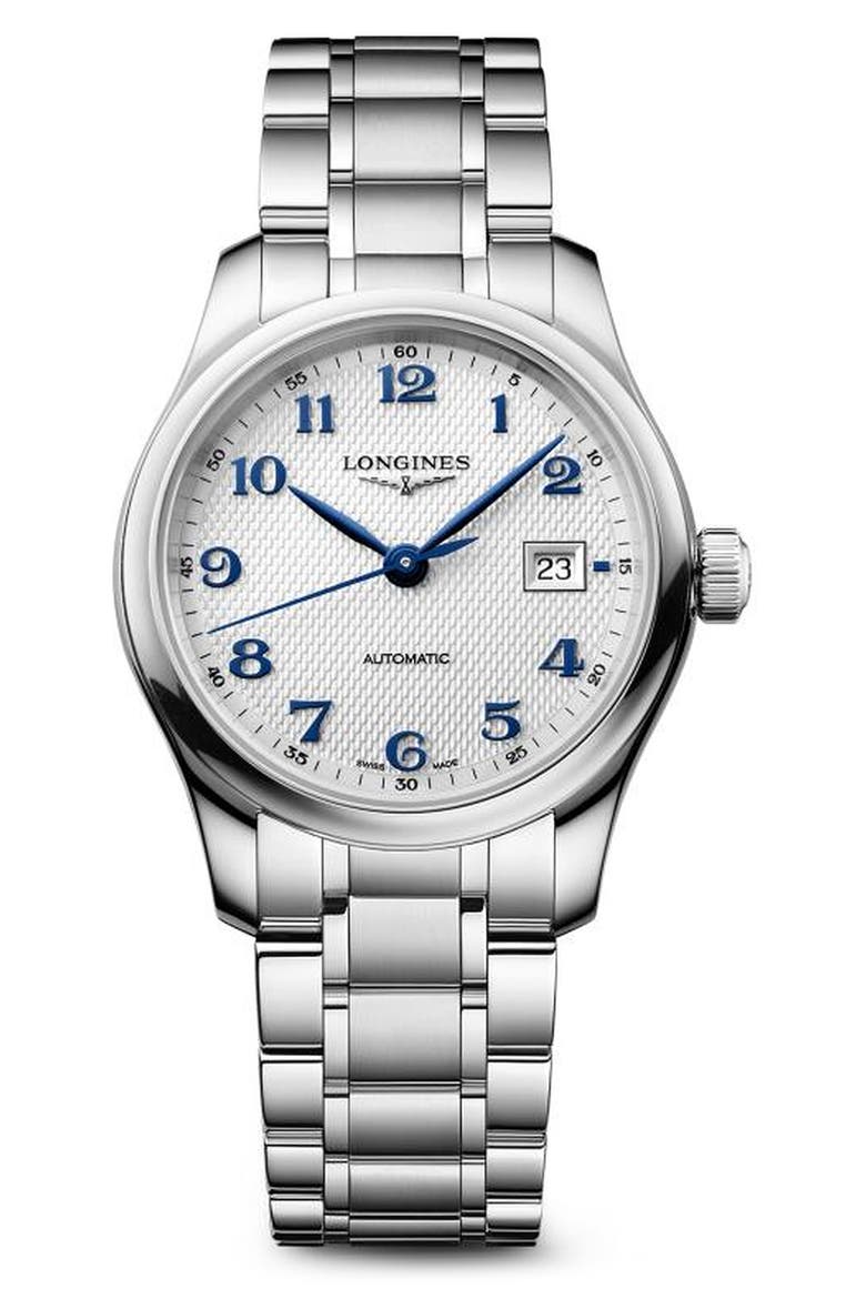 The Master Collection Automatic Bracelet Watch, 30mm, Main, color, SILVER