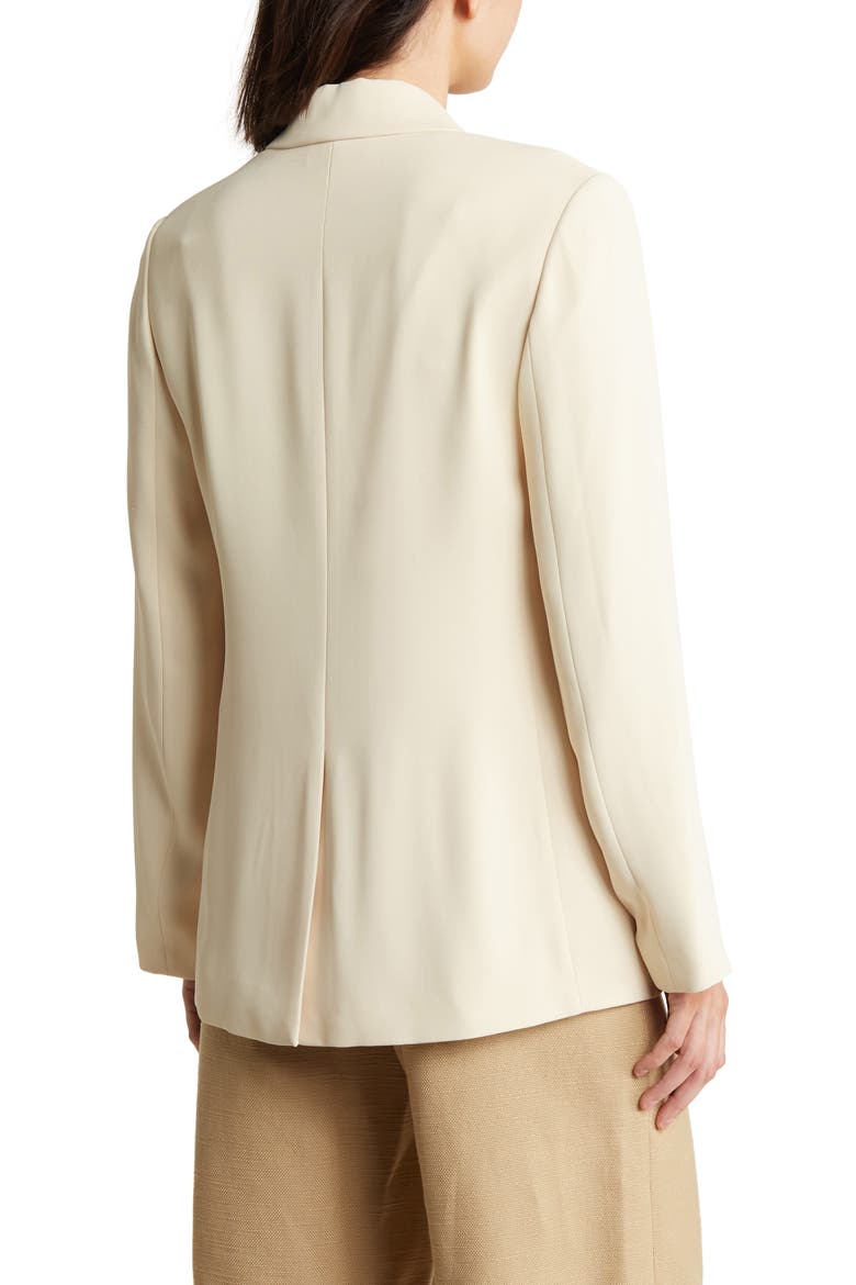Double Breasted Crepe Blazer, Alternate, color, BIRCH