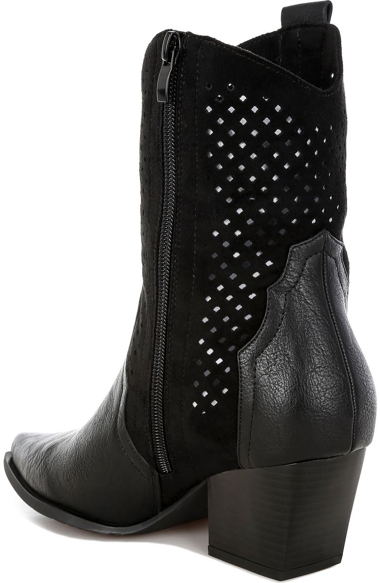LONDON RAG Lomela Perforated Block Heel Boot, Alternate, color,