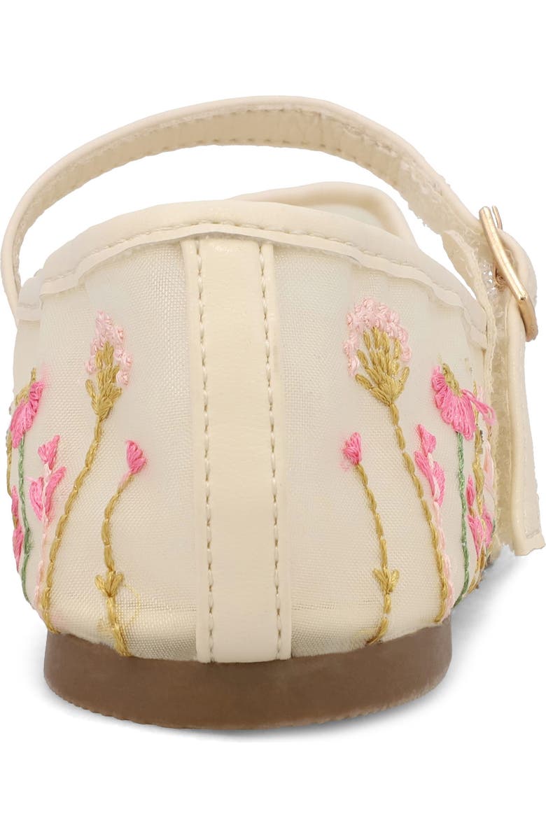 MIA Kids' Kescia Embroidered Mary Jane Flat, Alternate, color, Bone Floral