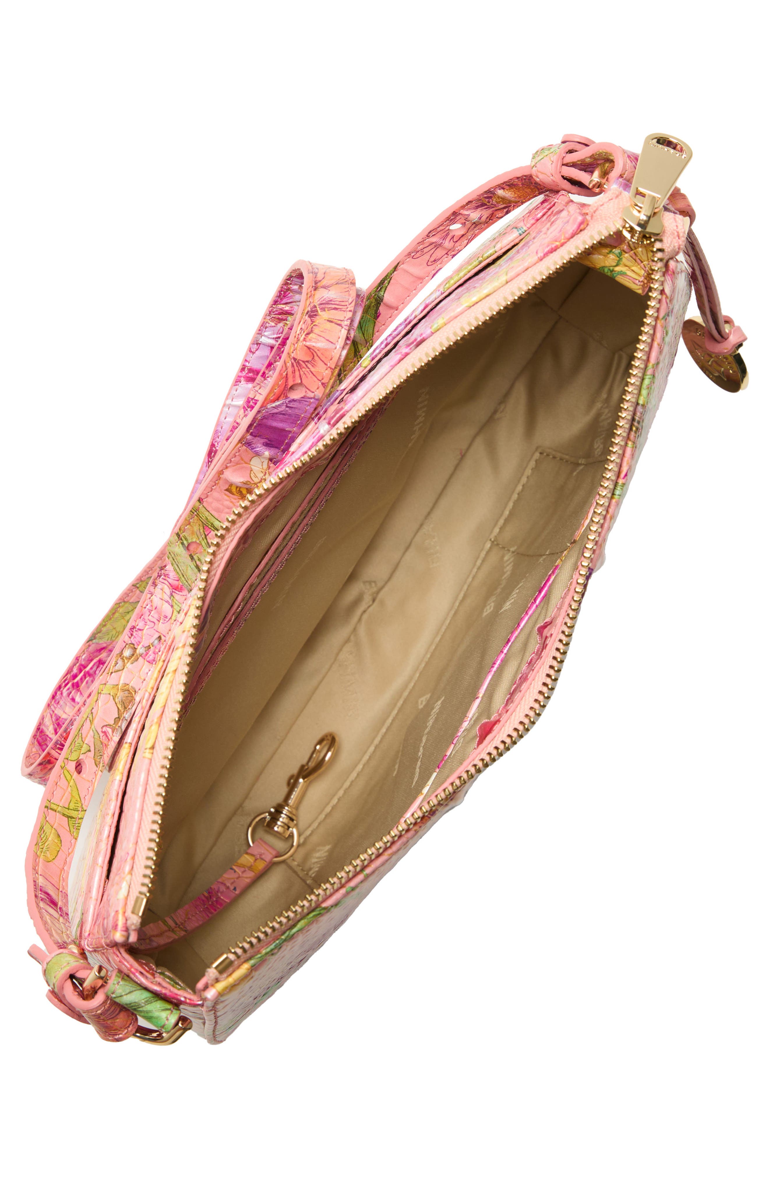 Brahmin Shayna Croc Embossed Leather Crossbody Bag, Alternate, color, 