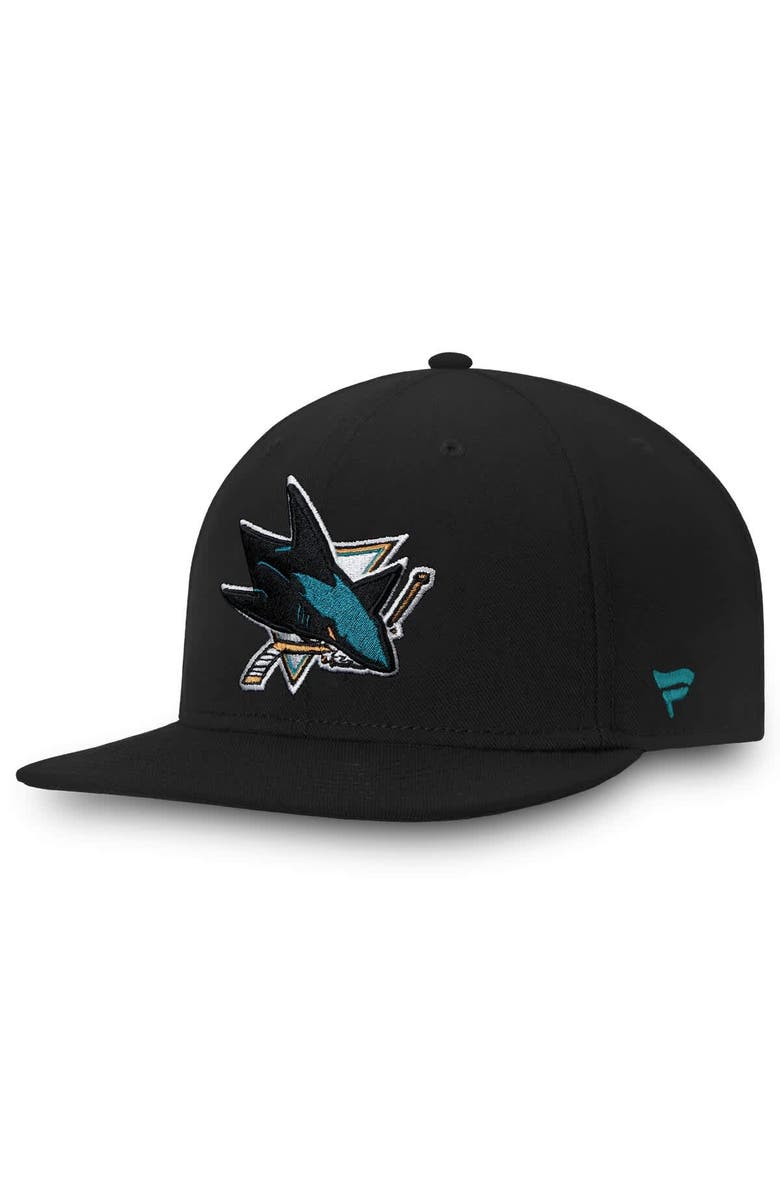 FANATICS Men's Fanatics Black San Jose Sharks Core Fitted Hat, Main, color, Black