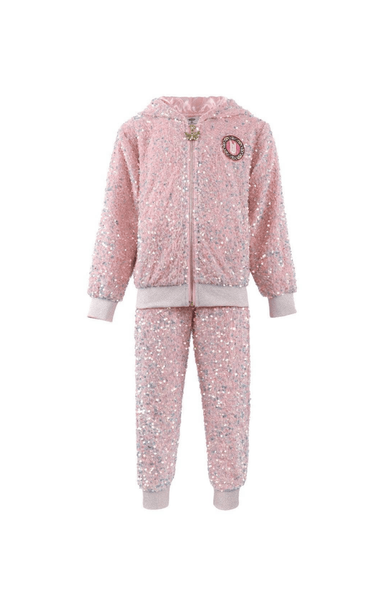 Lola + The Boys Glinda Sequin Set, Main, color, Pink