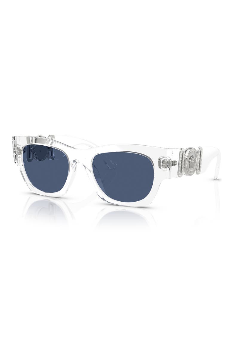 52mm Pillow Sunglasses, Alternate, color, CRYSTAL