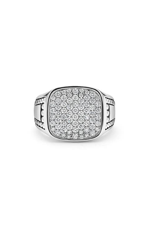 Anthem Pavé Diamond Signet Ring
