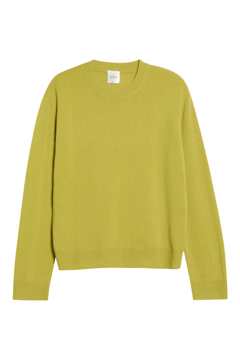 Jesse Wool Crewneck Top, Main, color, CHARTREUSE