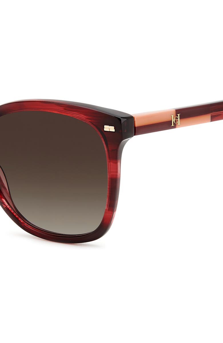 Carolina Herrera 54mm Cat Eye Sunglasses, Alternate, color, Burgundy Horn