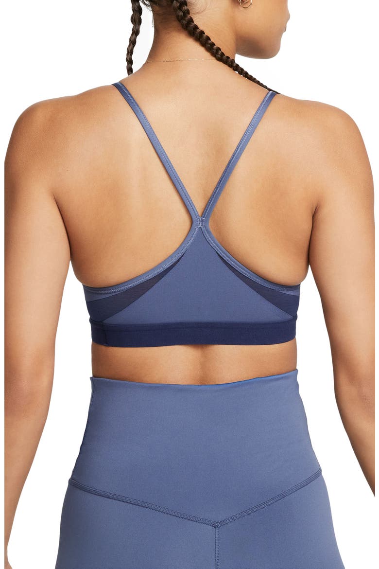 Indy Mesh Inset Sports Bra, Alternate, color, BLUE/ WHITE