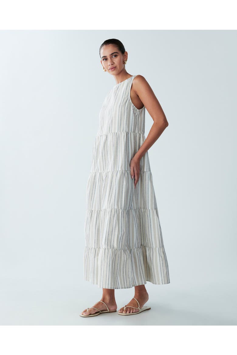 Byron Dress, Alternate, color, Neutral Stripe