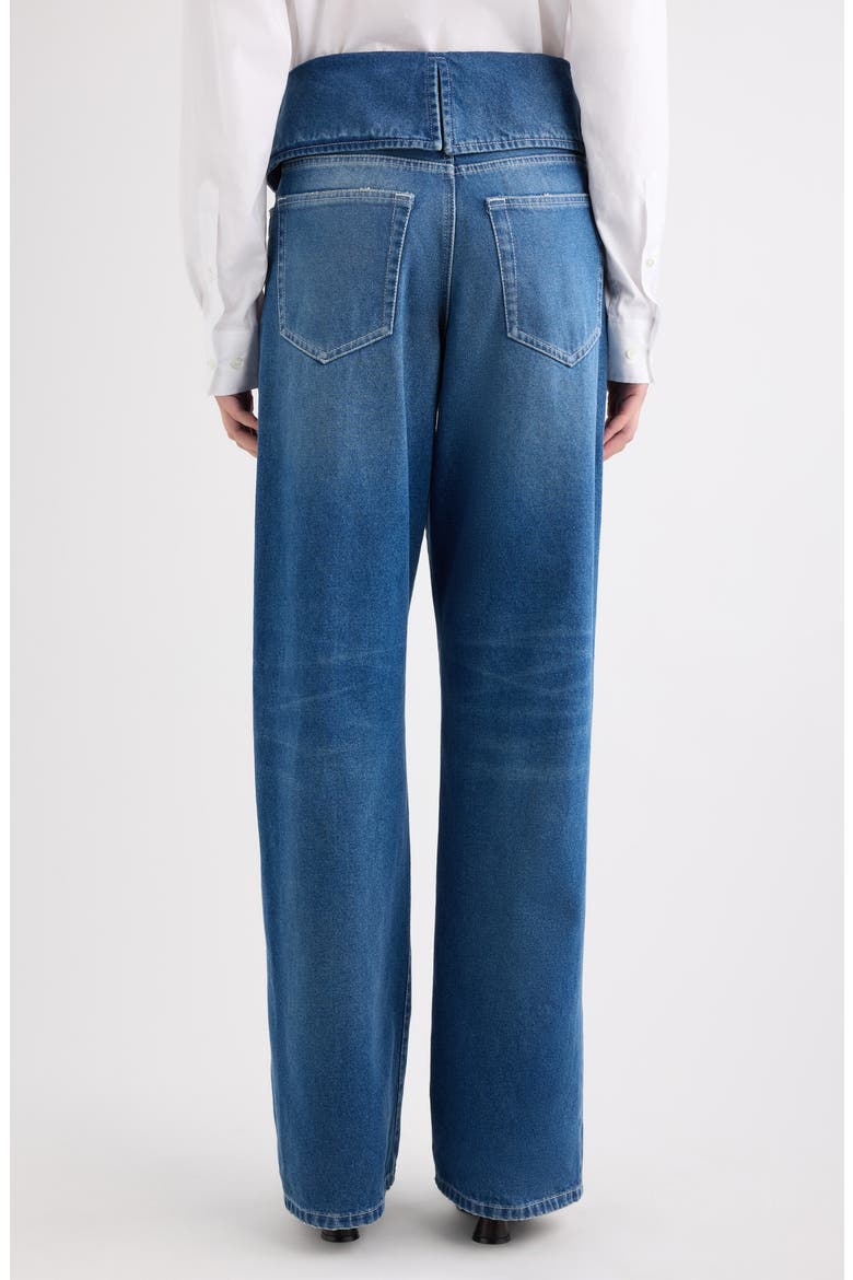 Preyton Foldover Waist Straight Leg Jeans, Alternate, color, BLUE