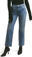 Favorite Daughter The Morgan Shortie High Waist Crop Straight Leg Jeans