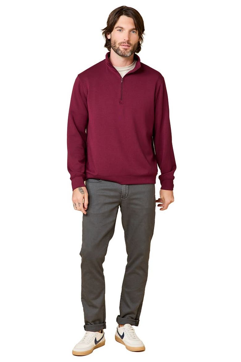 Men's DreamTech Athleisure Quarter Zip, Main, color, Cherry Cola