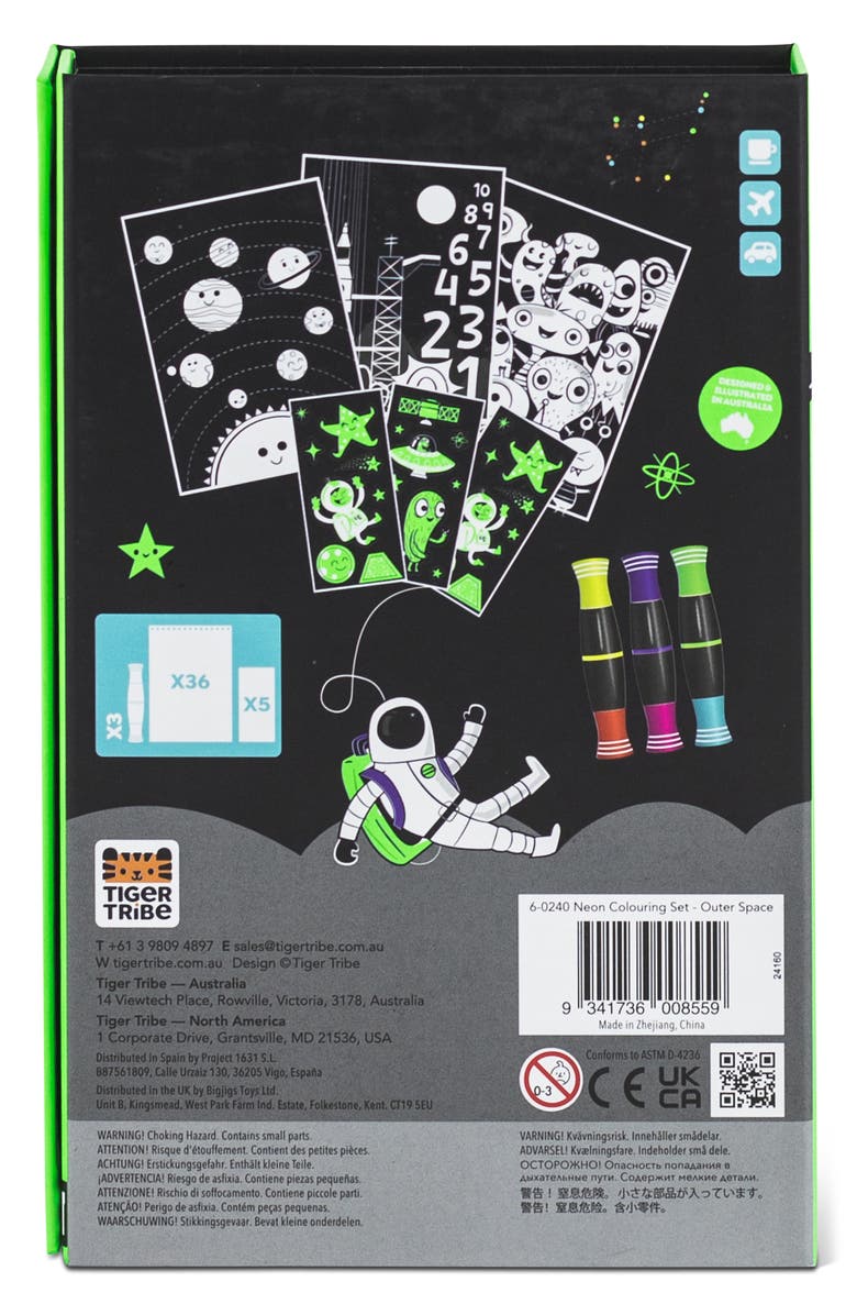 TIGER TRIBE Outer Space Neon Coloring Set, Alternate, color, Multi
