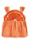selected Orange/ Ivory Gingham