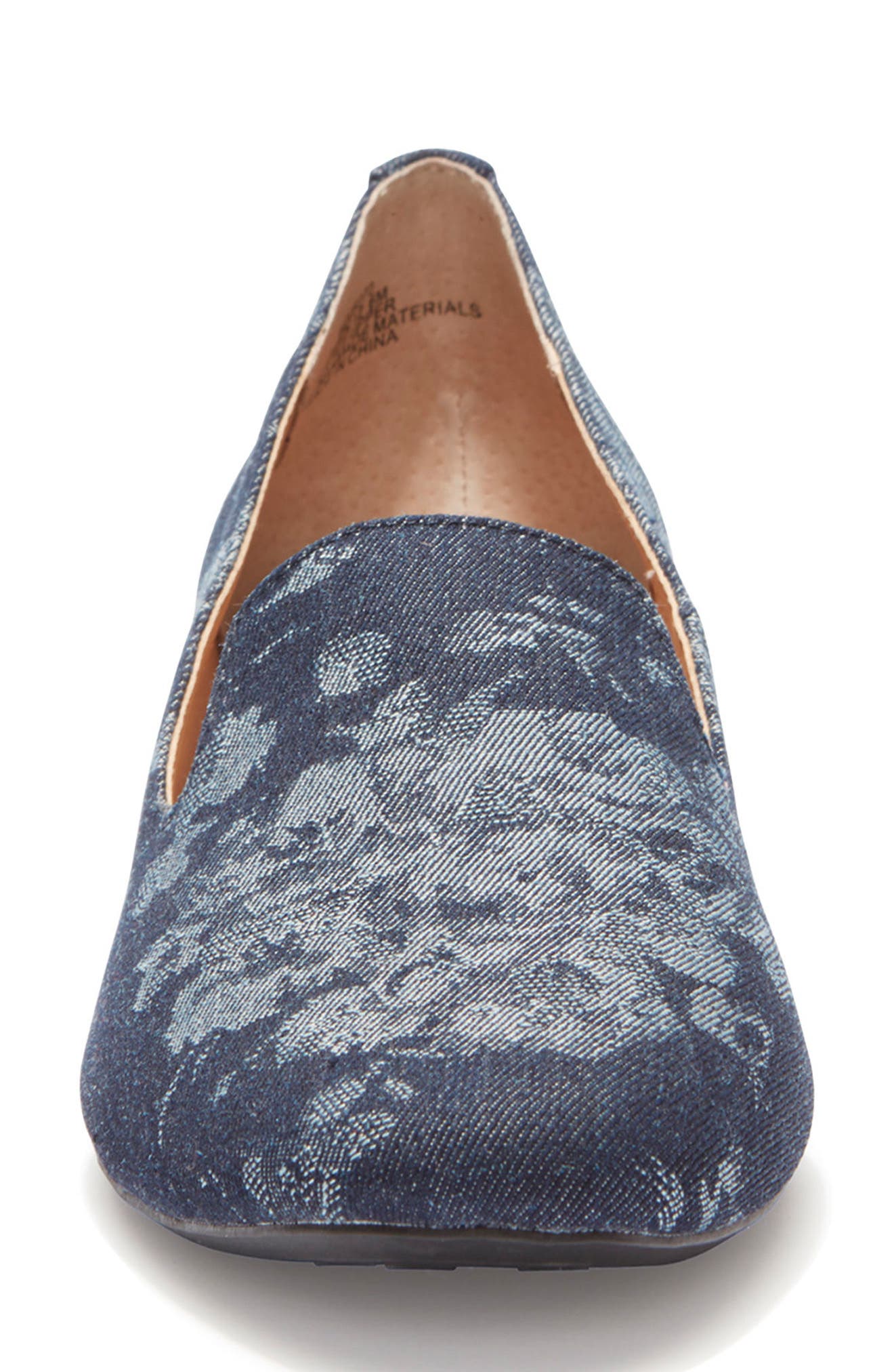 Gwen Block Heel Pump, Alternate, color, NAVY FLORAL DENIM FABRIC