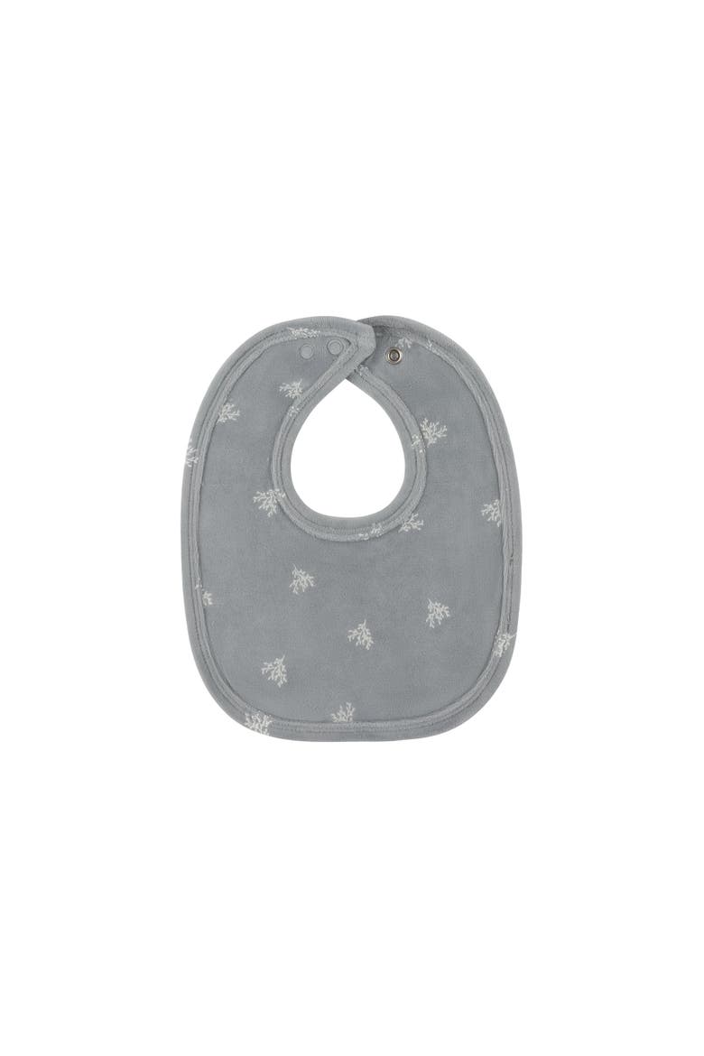 Velour Leaf Pattern Collection - Bib, Main, color, Blue
