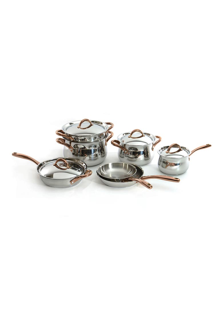 Ouro Gold 14-Piece Cookware Set, Main, color, SILVER