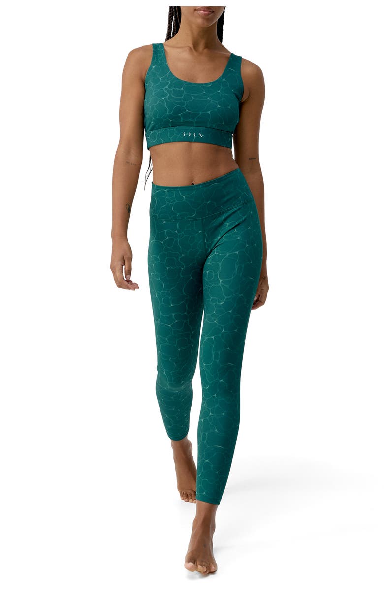 Born Living Yoga Organic Medium Support Performance Sport Top, Alternate, color, Deep Green