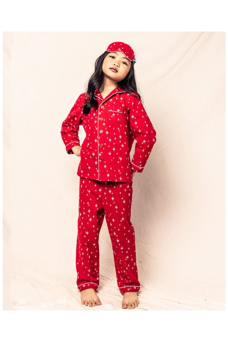 Starry Night Two-Piece Pajamas, Alternate, color, RED