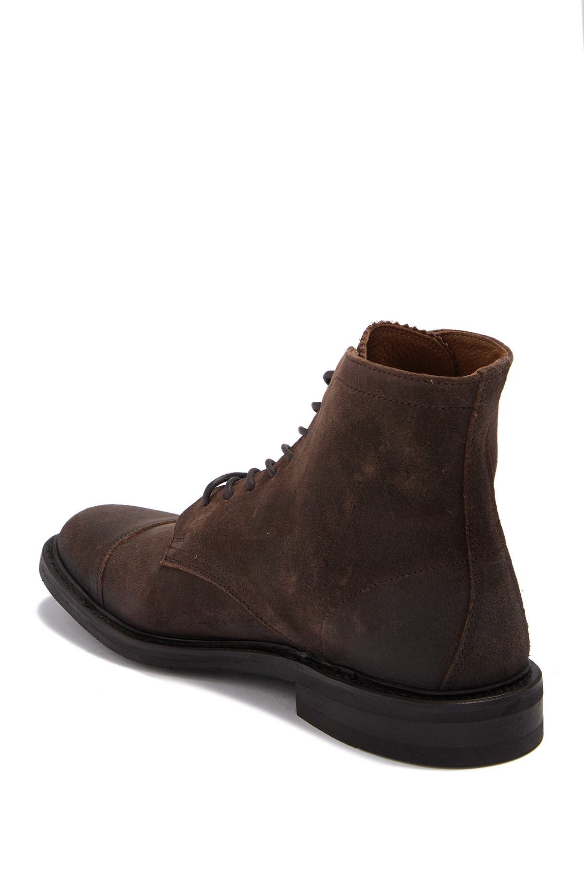 Seth Leather Lace-Up Boot, Alternate, color, DARK BROWN