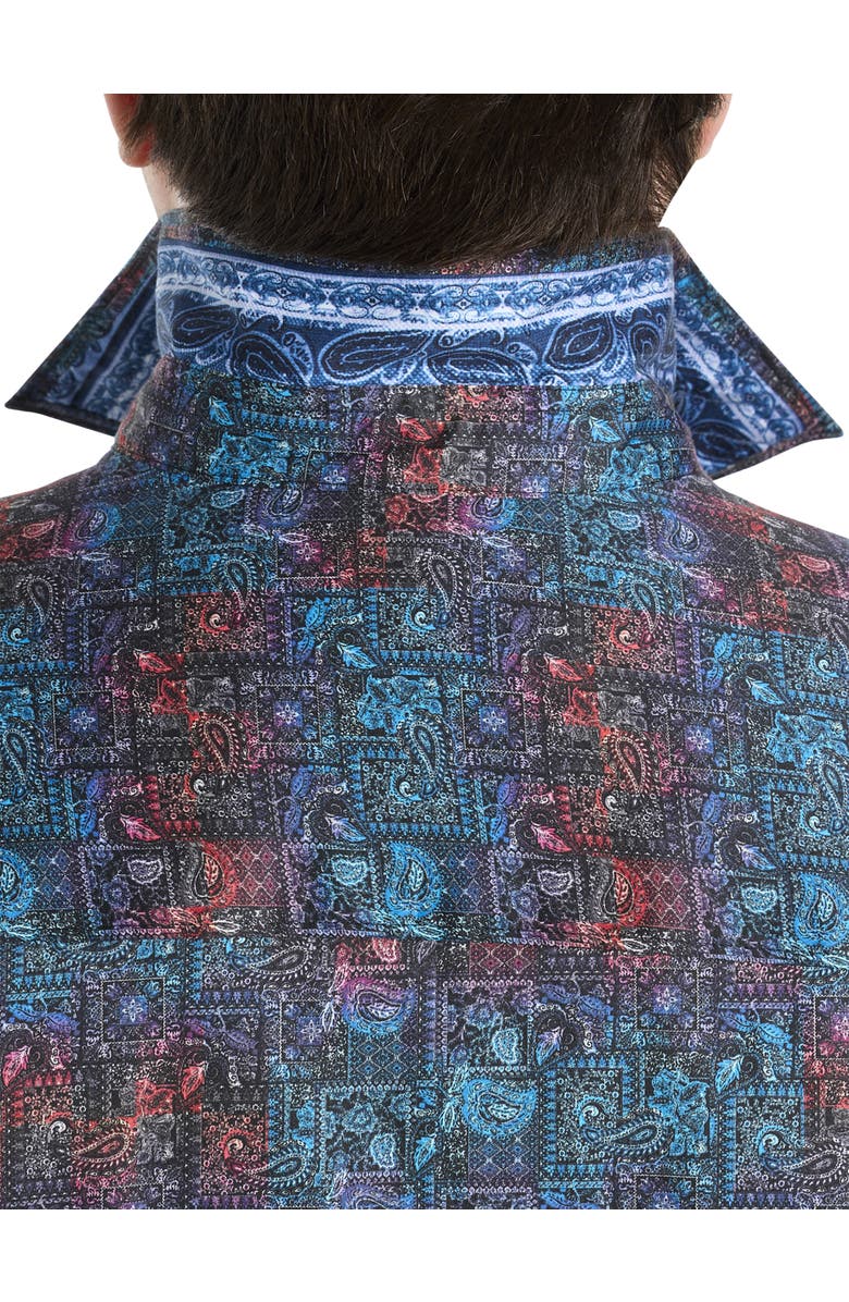 Robert Graham DXL Big & Tall Bandana Sport Shirt, Alternate, color, Multi