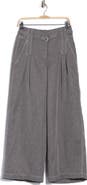 Adrianna Papell Belted Topstitch Wide Leg Pants