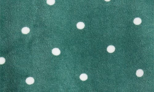 Pj Salvage Let's Get Toasty Polka Dot Velour Pajamas In Green
