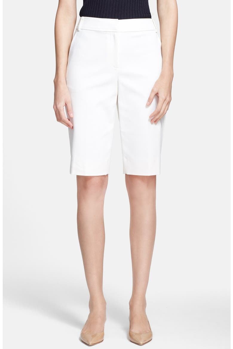 'Emma' Micro Ottoman Bermuda Shorts, Main, color, CREAM