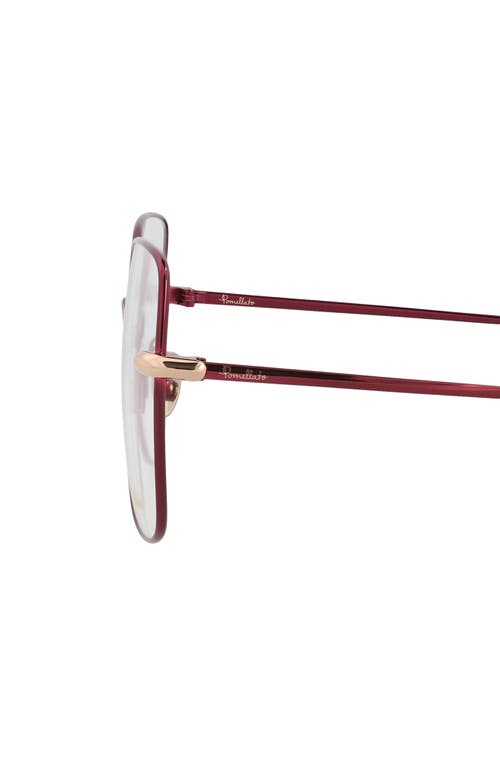 Pomellato 57mm Square Optical Glasses In Violet Transparent