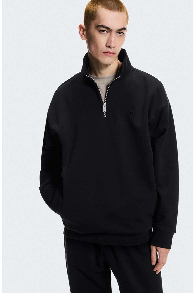Club Collective Quarter Zip, Alternate, color, BLACK