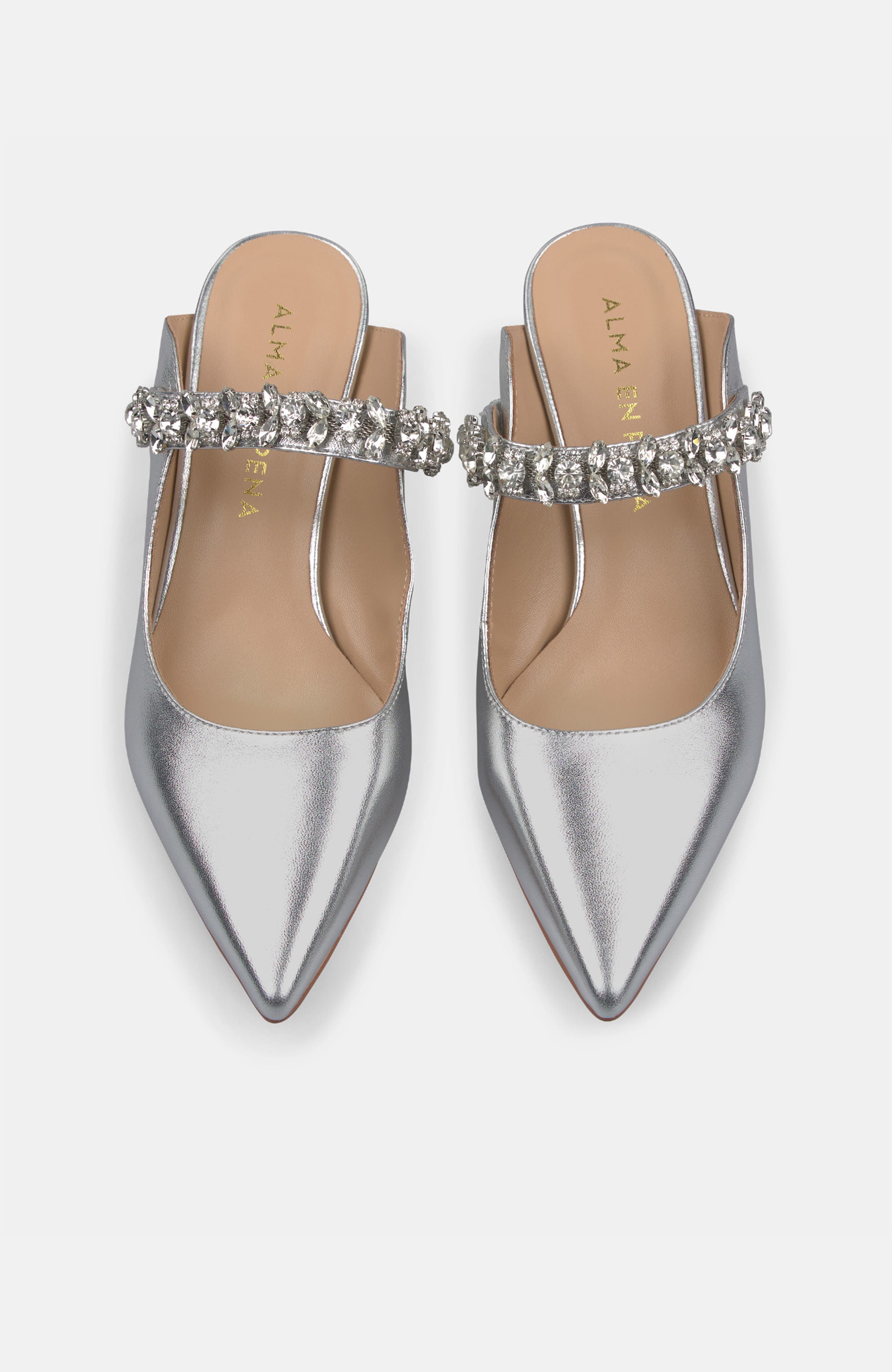 Shoes with Heeled Toe Soother, Alternate, color, Metallic Silver