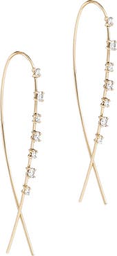 LANA 14K Gold Solo 41mm Narrow Upside Down Hoops
