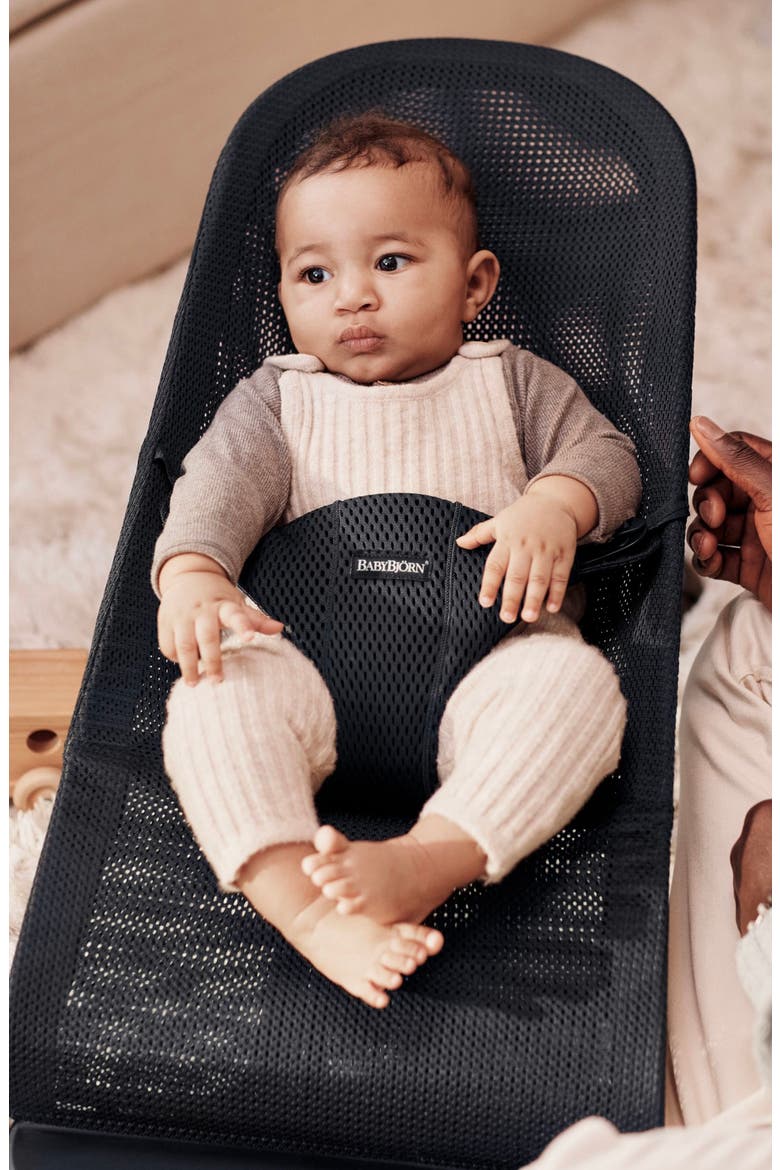 Bouncer Bliss Convertible Quilted Baby Bouncer, Alternate, color, BLACK