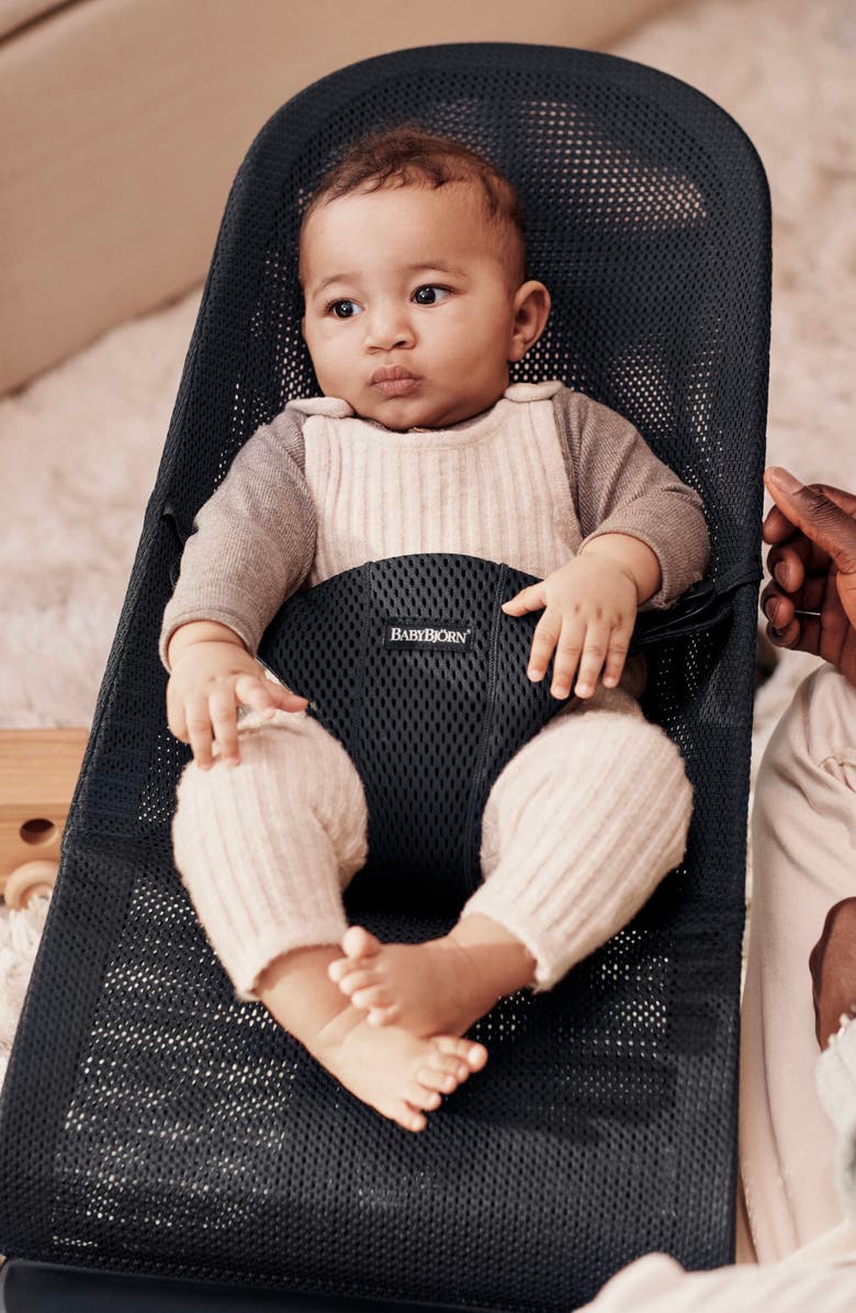 BabyBjörn Bouncer Bliss Convertible Quilted Baby Bouncer, Alternate, color, Black