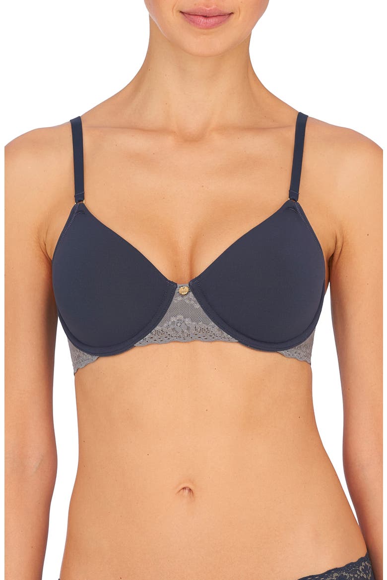 Bliss Perfection Unlined Underwire Bra, Main, color, ASH/ ANCHOR
