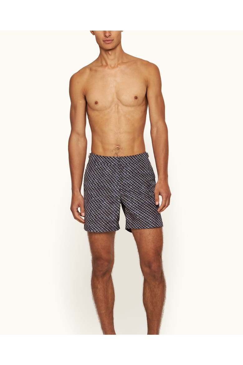 Bulldog Tailored-Fit Swim Shorts, Alternate, color, NIGHT IRIS