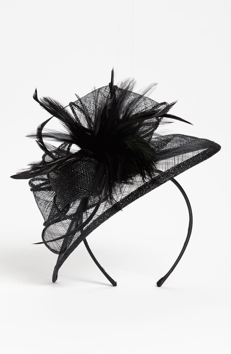 Badgley Mischka Collection Badgley Mischka Feather Fascinator, Main, color, 