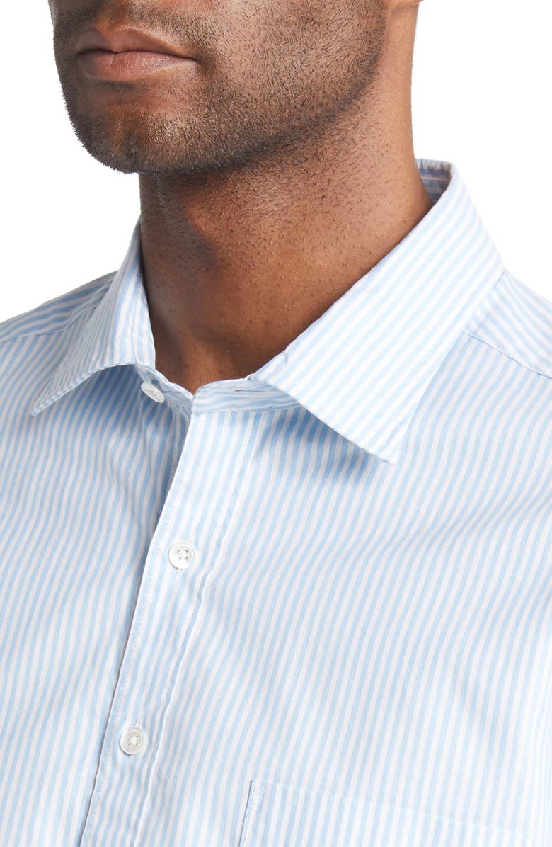 Rodd & Gunn York Bay Original Fit Stripe Button-Up Shirt, Alternate, color, Glacier