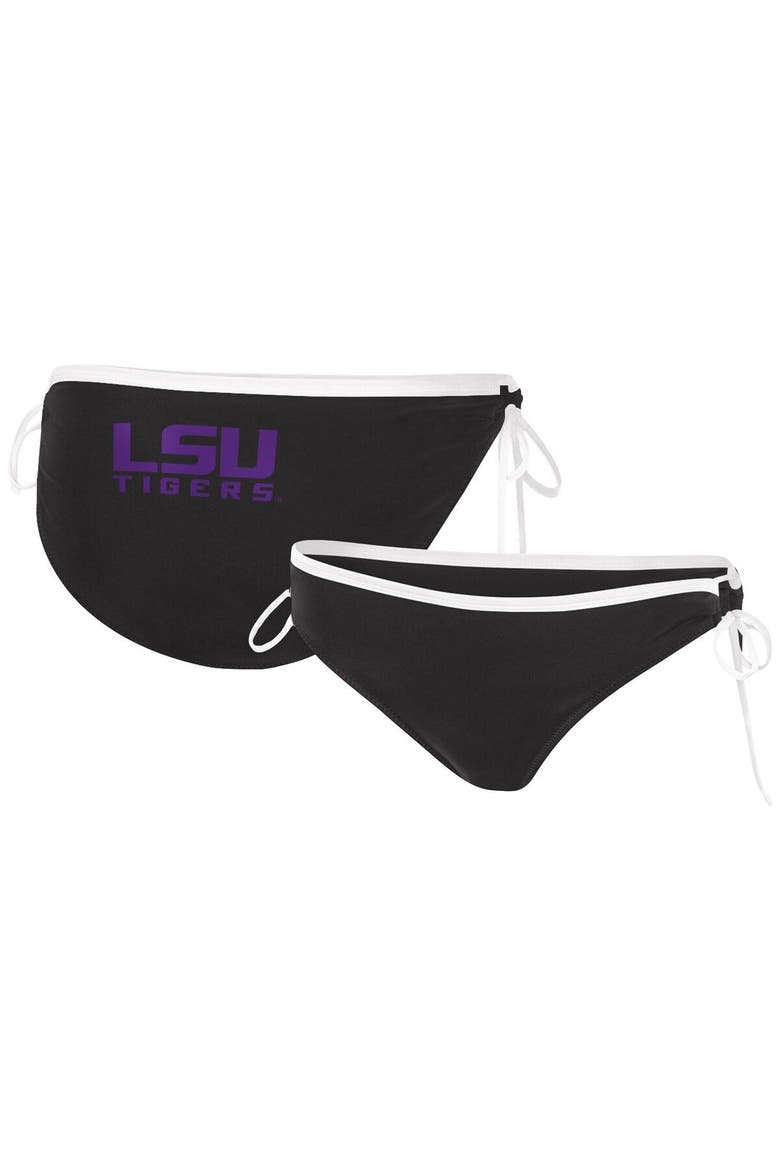 Women's G-III 4Her by Carl Banks Black LSU Tigers Perfect Match Bikini Bottom, Main, color, Black