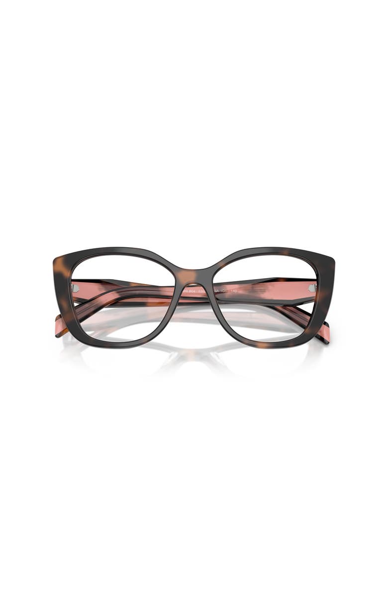 Prada 53mm Cat Eye optical glasses, Alternate, color, Tortoise