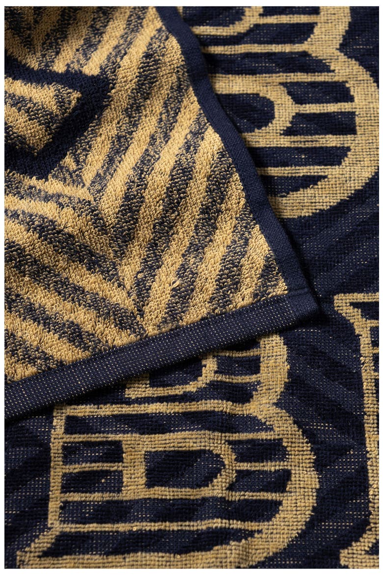 Logo Cotton Beach Towel, Alternate, color, NAVY