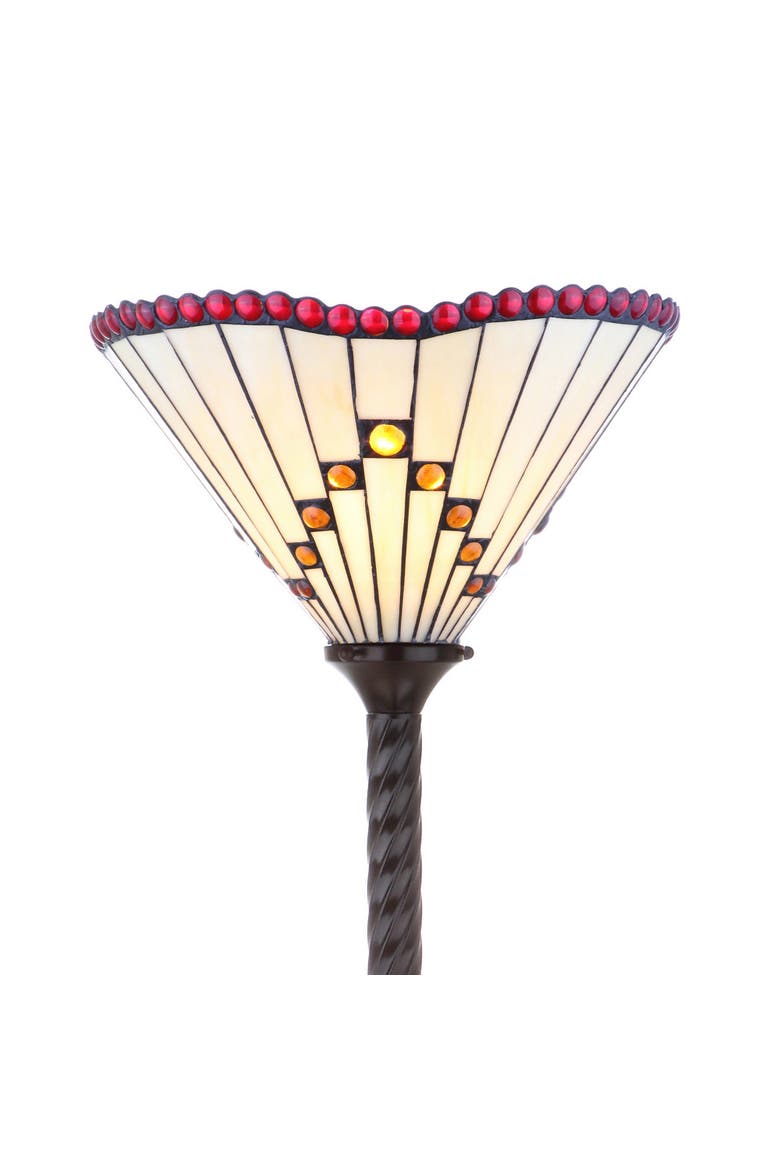 Smith Tiffany-Style 70.5" Torchiere LED Floor Lamp, Bronze, Alternate, color, Bronze