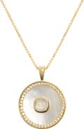 Freya Rose Moonstone Mother Of Peal Necklace