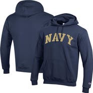 Champion Men's Champion Navy Navy Midshipmen Basic Arch Fleece Pullover Hoodie