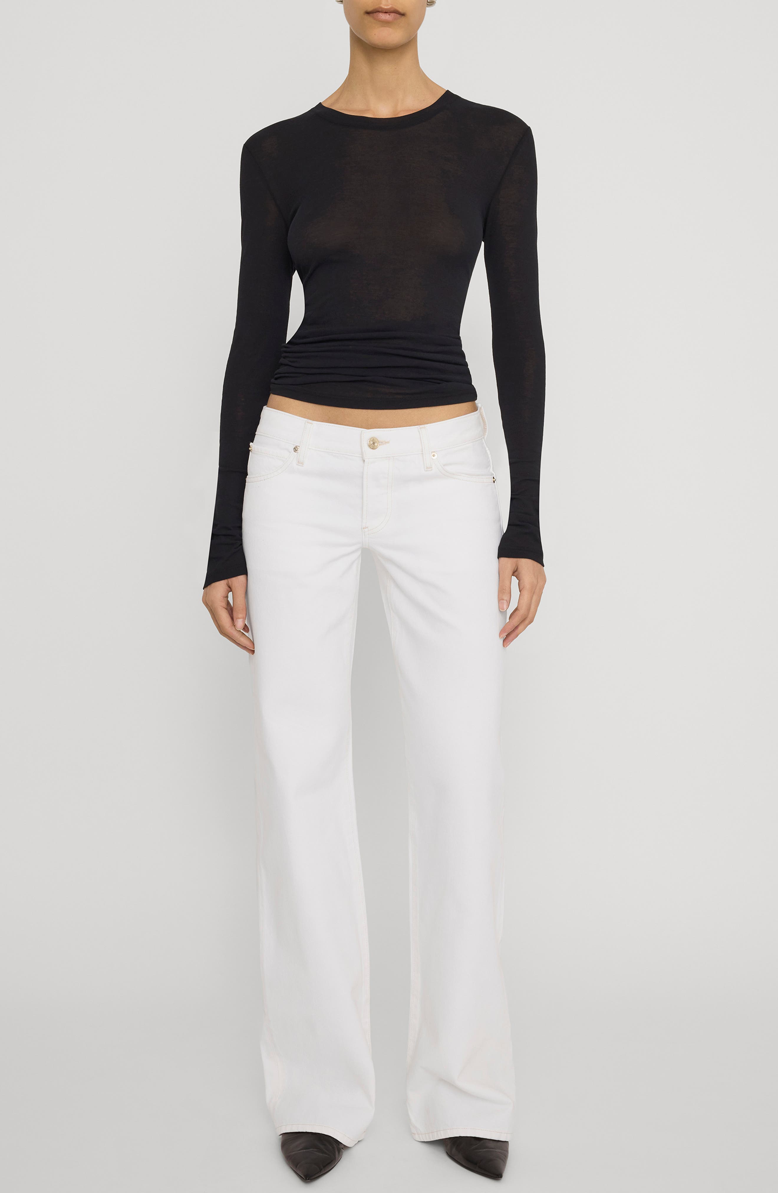 Женские FRAME x Amelia Gray The Gray Relaxed Bootcut Jeans — фото 5